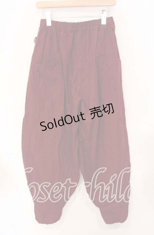 画像4: Deorart / エプロン付 バルーンシルエットパンツ【エプロン欠品】  ワイン O-25-10-19-011-PU-PA-IG-ZT220 (4)