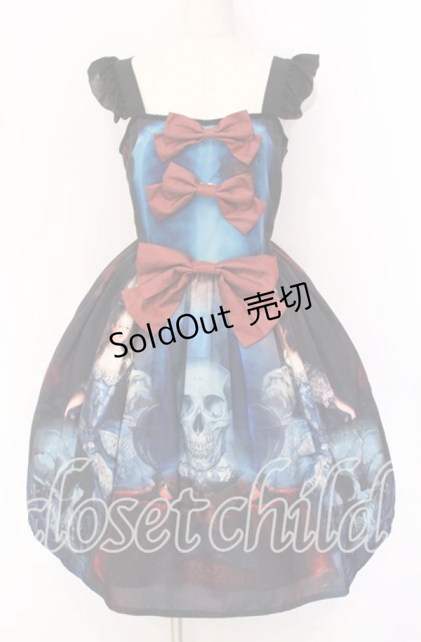 画像1: Royal Princess Alice / Bone of the devilジャンパースカート  ブルー×レッド×ブラック O-25-10-19-107-LO-OP-IG-OS (1)