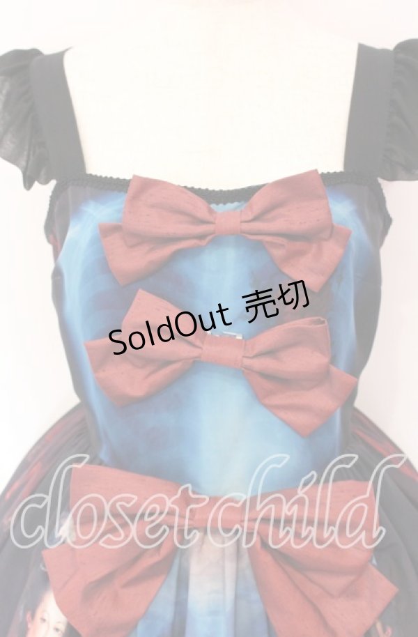 画像2: Royal Princess Alice / Bone of the devilジャンパースカート  ブルー×レッド×ブラック O-25-10-19-107-LO-OP-IG-OS (2)