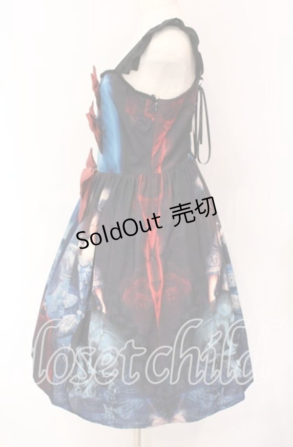 画像5: Royal Princess Alice / Bone of the devilジャンパースカート  ブルー×レッド×ブラック O-25-10-19-107-LO-OP-IG-OS (5)