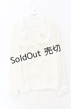 画像: LIZ LISA / レーススリーブブラウス  アイボリー O-25-10-19-016-LO-BL-IG-OS