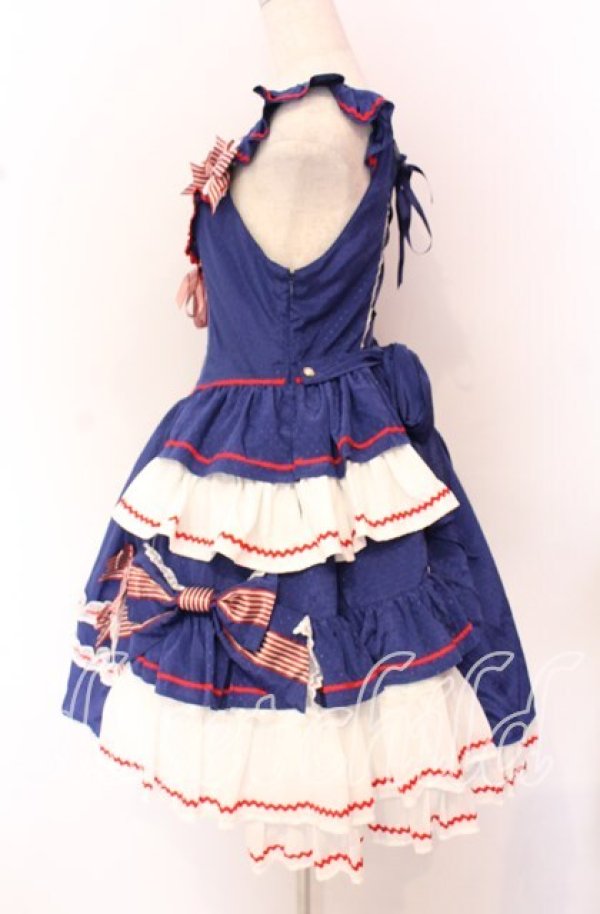 画像3: BABY,THE STARS SHINE BRIGHT / Little Girlish Sweet Ribbonジャンパースカート  ブルー O-25-10-19-002-BA-OP-IG-OS (3)