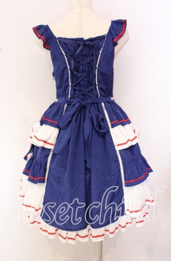 画像4: BABY,THE STARS SHINE BRIGHT / Little Girlish Sweet Ribbonジャンパースカート  ブルー O-25-10-19-002-BA-OP-IG-OS (4)