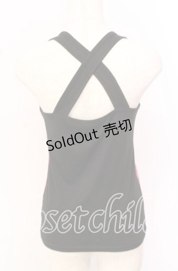 画像3: ALGONQUINS / トランプアイコンタンクトップ  ピンク×ブラック O-25-10-19-024-AL-TO-IG-OS (3)