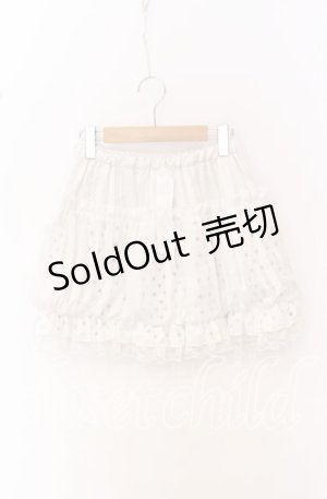 画像: ALGONQUINS / ドットシフォンバルーンスカート  ホワイト O-25-10-19-026-AL-SK-IG-OS