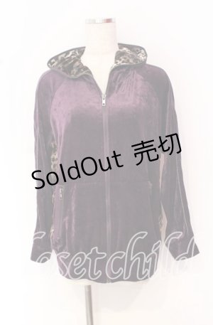 画像: ALGONQUINS / ベロアツートーンパーカー  パープル×レオパード O-25-10-19-030-AL-TO-IG-OS