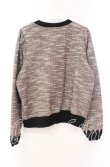 画像3: axes femme / ファンシーツイードカットカーディガン M ブラウン O-25-10-20-026-AX-TO-OW-OS (3)