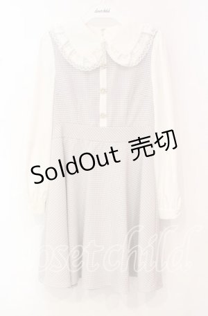 画像: evelyn / 襟フリルワンピース S グレー O-25-10-20-028-LO-OP-OW-OS