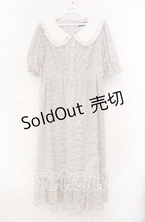 画像: evelyn / 襟レースワンピース F ベージュ O-25-10-20-031-LO-OP-OW-OS