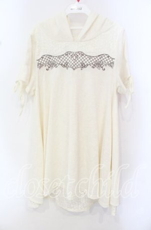 画像: axes femme / レース重ねフード付きワンピース M キナリ O-25-10-20-032-AX-OP-OW-OS