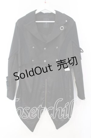 画像: Ozz conte / ウイング刺繍燕尾ジャケット  ブラック O-25-10-20-034-OO-JA-OW-OS