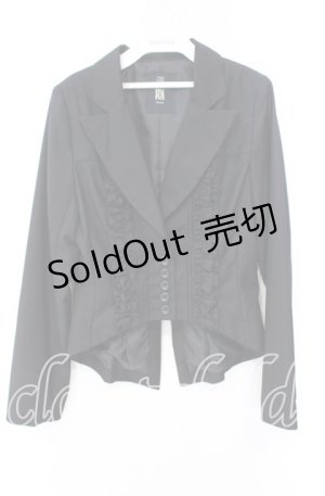 画像: BPN / フリルダブルボタンジャケット M ブラック O-25-10-20-036-GO-JA-OW-OS