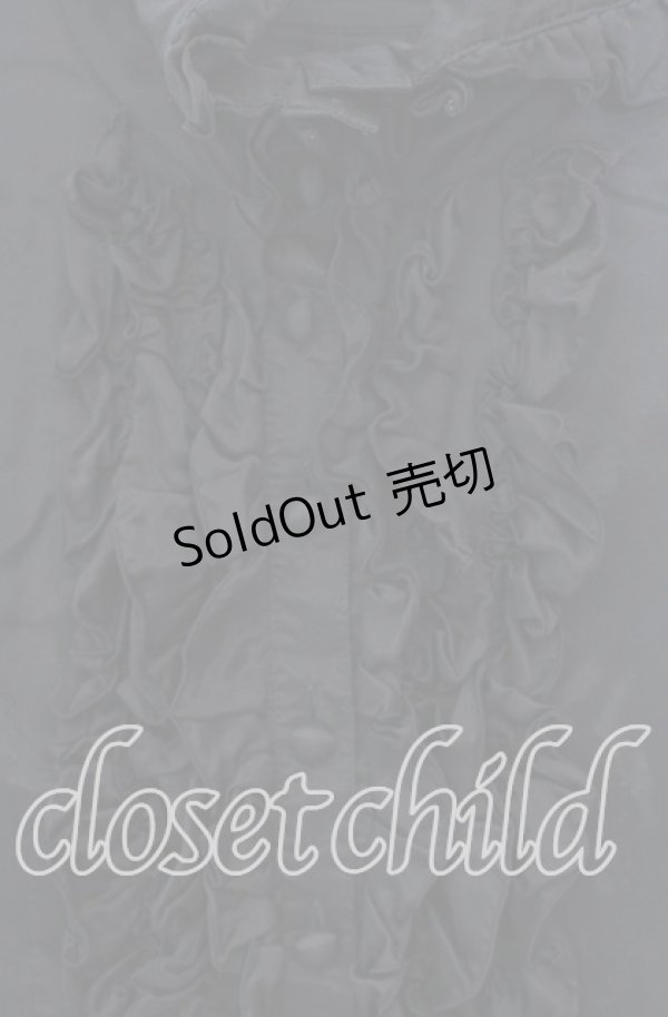 画像2: BPN / アシンメトリーサテンフリルブラウス M ブラック O-25-10-20-038-GO-BL-OW-OS (2)