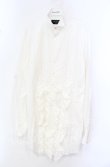 画像1: BPN FOR MEN / ショートカラーサテンタックロングブラウス M アイボリー O-25-10-20-039-GO-BL-OW-OS (1)