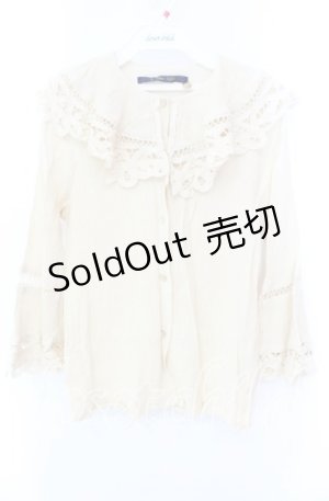 画像: an another angelus / バテンレース使いビッグカラーブラウス F アイボリー O-25-10-20-044-CA-BL-OW-ZT129