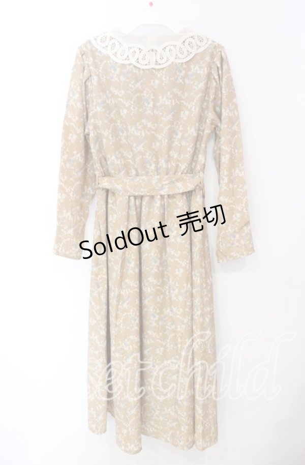 画像3: 【SALE】an another angelus / レース衿カシュクール花柄ワンピース F ベージュ O-25-10-20-054-CA-OP-OW-ZT141 (3)