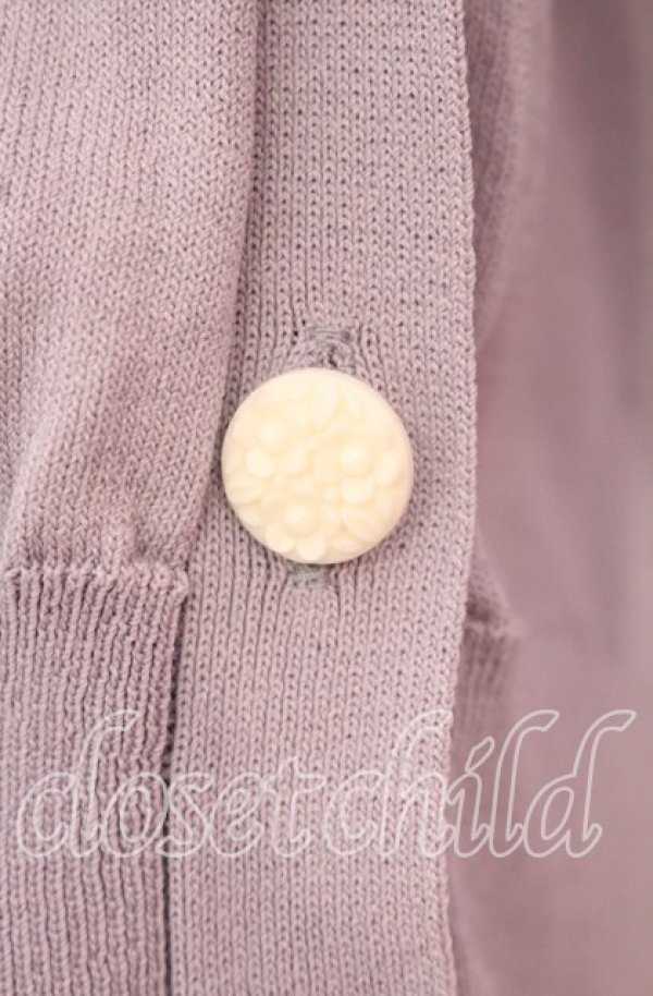 画像2: 【SALE】an another angelus / フラワーカット釦Vネックニットカーディガン F グレー O-25-10-20-060-CA-TO-OW-ZT045 (2)