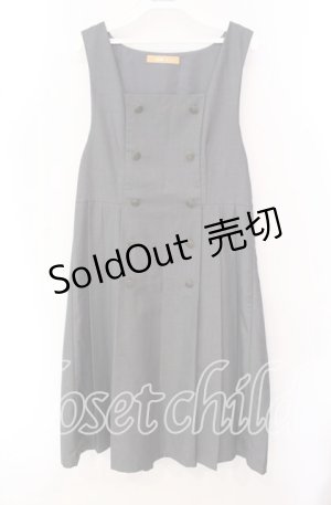 画像: F i.n.t / エンブレム釦プリーツジャンパースカート F グレー O-25-10-20-061-CA-OP-OW-OS