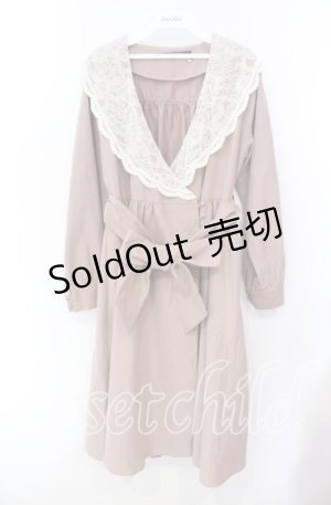 画像: 【SALE】an another angelus / レース衿カシュクールワンピース F ピンク O-25-10-20-062-CA-OP-OW-ZT153
