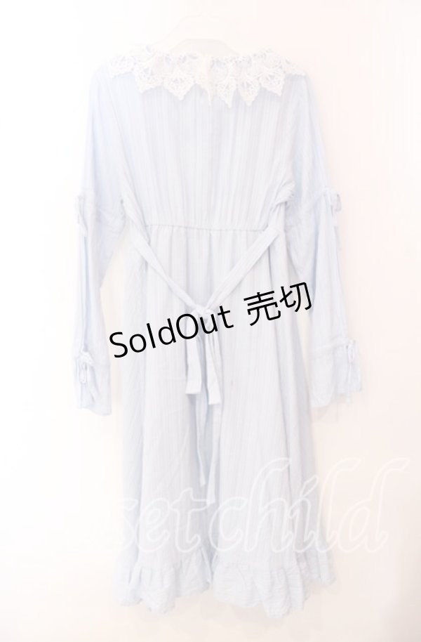 画像3: 【SALE】Cherirulu Chocola / MYレースフリルワンピース M サックス O-25-10-20-063-LO-OP-OW-ZT250 (3)