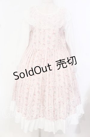 画像: marcHenTica by Hiroko Tokumine / フレアローズワンピース  ピンク O-25-10-20-006-LO-OP-OW-OS