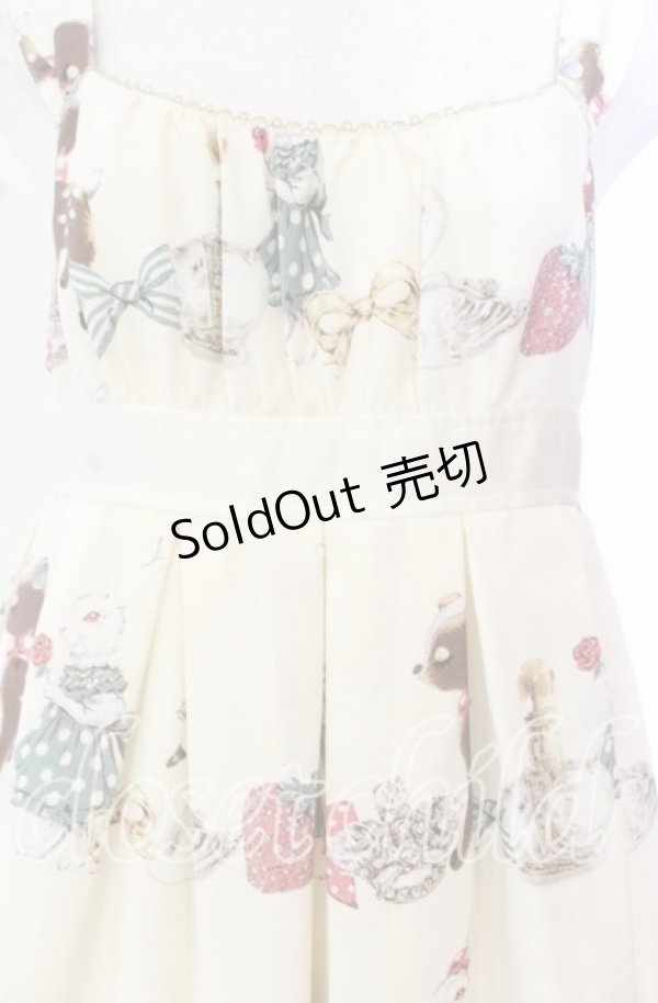 画像2: 【SALE】Emily Temple cute / アンティークジュエリーノースリーブワンピース  アイボリー O-25-10-20-079-ET-OP-IG-ZT279 (2)