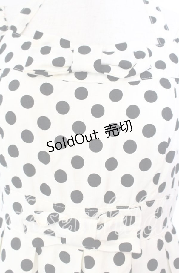 画像2: Emily Temple cute / ドット&いちごワンピース  アイボリー×クロ O-25-10-20-081-ET-OP-IG-OS (2)