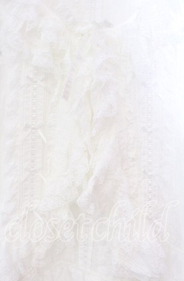画像2: PINK HOUSE / レース使いボレロ風ブラウス  シロ O-25-10-20-085-LO-BL-IG-OS (2)