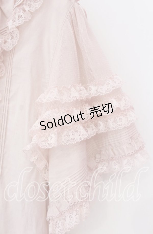 画像3: PINK HOUSE / レース使いボレロ風ブラウス  ピンク O-25-10-20-086-LO-BL-IG-OS (3)