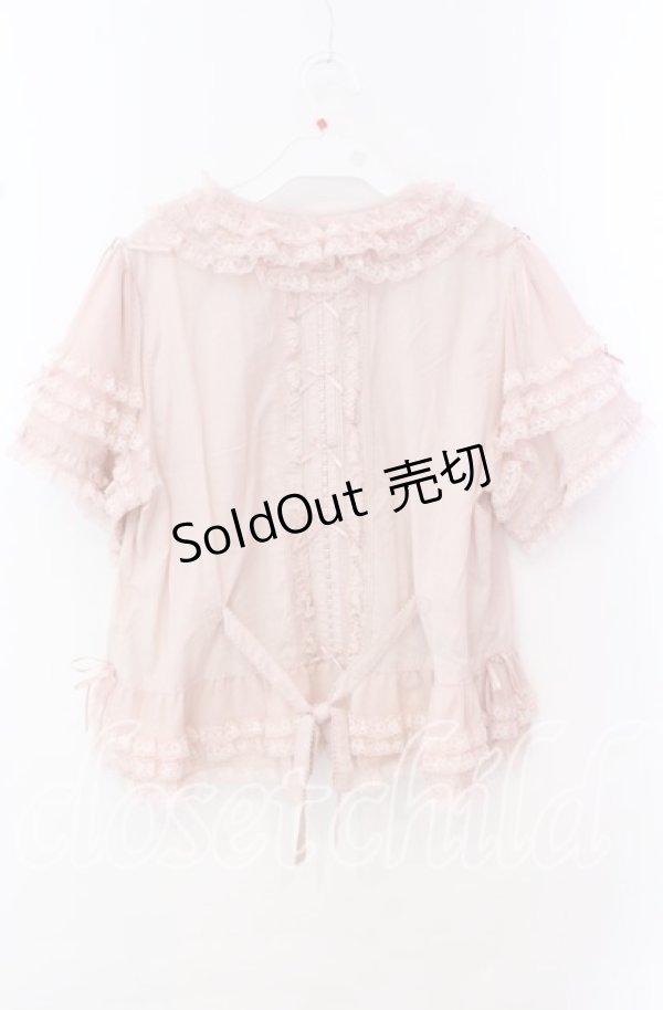画像4: PINK HOUSE / レース使いボレロ風ブラウス  ピンク O-25-10-20-086-LO-BL-IG-OS (4)