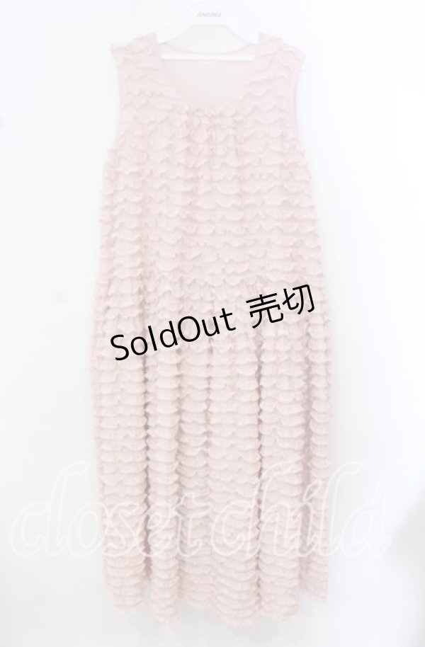 画像1: PINK HOUSE / フロッキードットチュールフリル使いローンワンピース  ピンク O-25-10-20-089-LO-OP-IG-ZT354 (1)