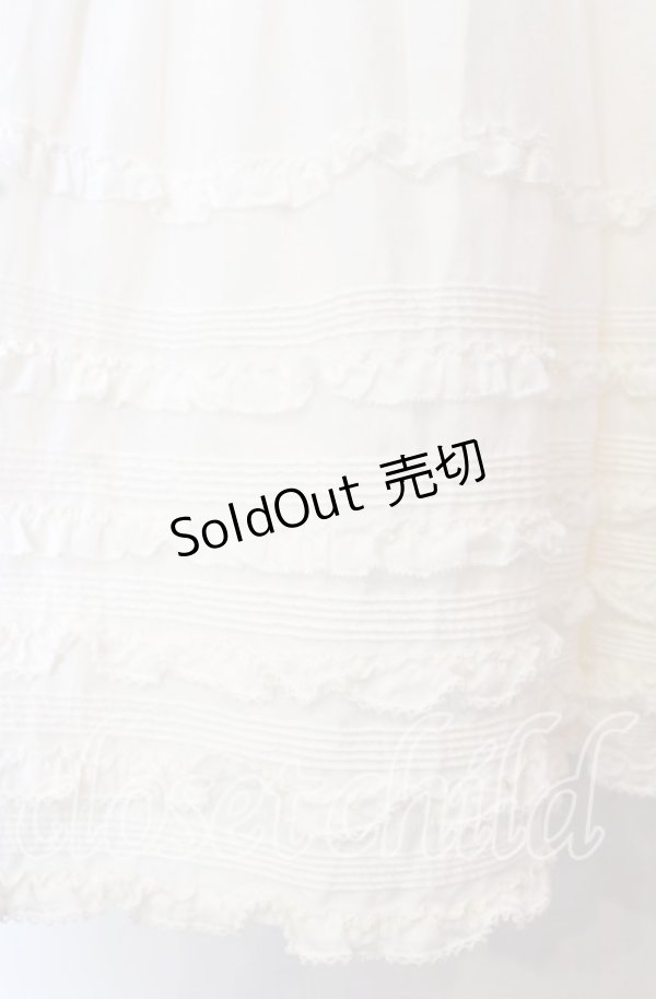 画像3: PINK HOUSE / たくし上げリボン付きジャンパースカート  シロ O-25-10-20-090-LO-OP-IG-OS (3)