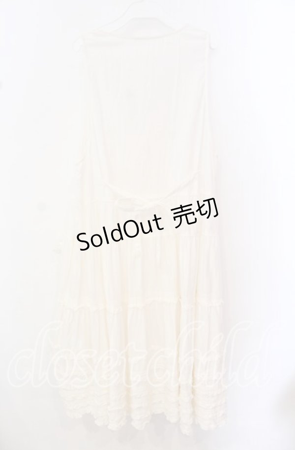 画像4: PINK HOUSE / たくし上げリボン付きジャンパースカート  シロ O-25-10-20-090-LO-OP-IG-OS (4)