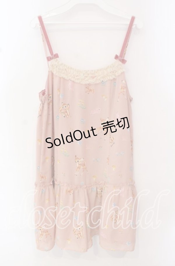 画像1: Emily Temple cute / パレード デ フォレットプリントサロペット  ピンク O-25-10-20-014-ET-OP-OW-OS (1)