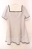 画像3: Amavel / クロス刺繍入りスクエアヨーク切替ワンピース F グレー O-25-10-20-015-CA-OP-OW-OS (3)