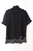 画像3: Amavel / プリーツジャボ付きブラウス F クロ O-25-10-20-017-CA-BL-OW-OS (3)