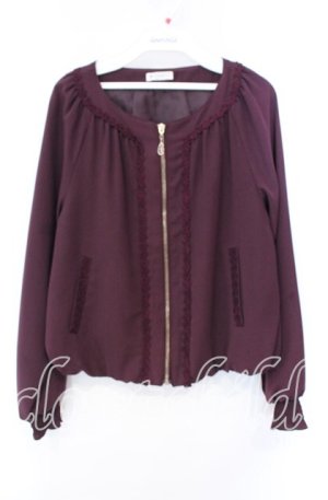 画像: axes femme / 裾バルーンブルゾン M ワイン O-25-10-20-021-AX-TO-OW-OS