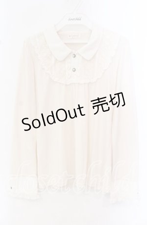 画像: axes femme / ブローチ付きブラウス風プルオーバー M キナリ O-25-10-20-023-AX-TO-OW-OS