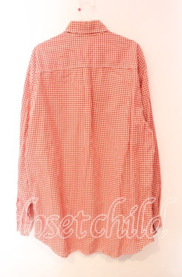 画像3: MEN'S KANEKO ISAO / ギンガムパッチシャツ  アカ O-25-10-21-027-LO-BL-IG-ZT381 (3)