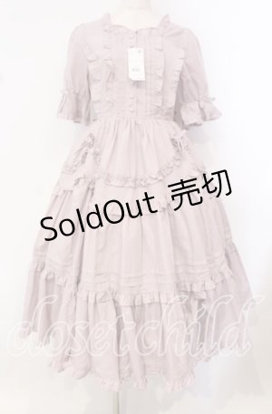 画像: Chalmiere / フリルロングワンピース M ピンク O-25-10-21-037-LO-OP-OW-OS