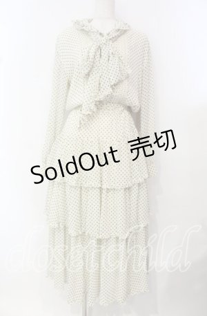 画像: INGEBORG / ドットティアードワンピース  アイボリー O-25-10-21-045-LO-OP-OW-OS