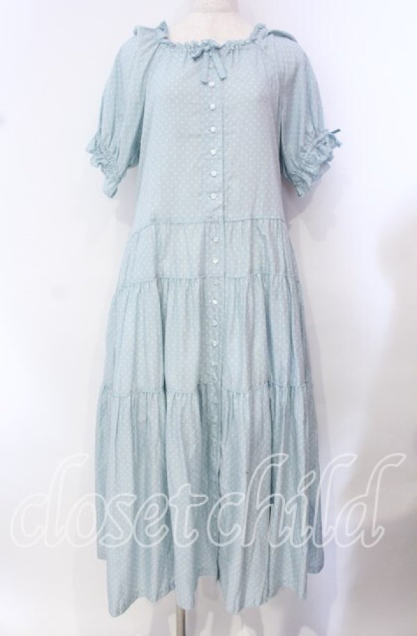 画像1: PINK HOUSE / ドットワンピース  サックス O-25-10-21-046-LO-OP-OW-OS (1)