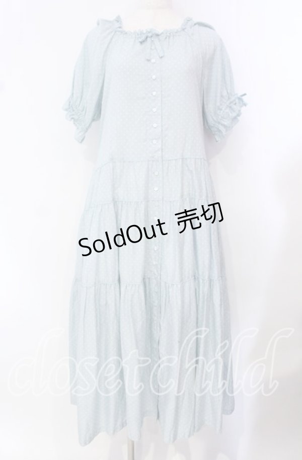 画像1: PINK HOUSE / ドットワンピース  サックス O-25-10-21-046-LO-OP-OW-OS (1)