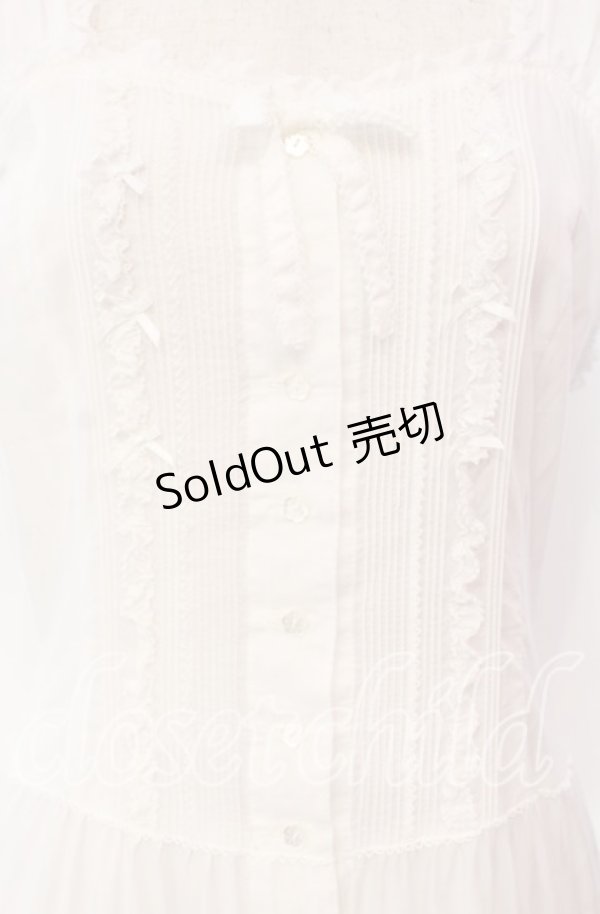 画像2: PINK HOUSE / ローンフリルタブリエワンピース  シロ O-25-10-21-047-LO-OP-OW-OS (2)