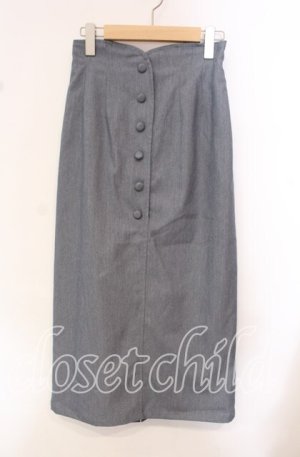 画像: an another angelus / フロント釦ハイウエストタイトスカート F ブルー O-25-10-21-056-CA-SK-OW-ZT145