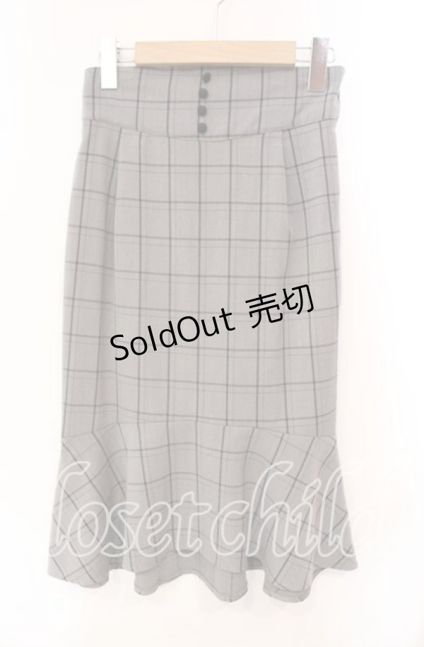 画像1: an another angelus / チェックタイトスカート  グレー O-25-10-21-059-CA-SK-IG-ZT1029P (1)