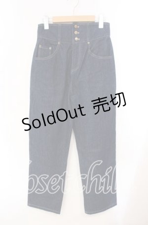 画像: Fi.n.t / バックレースアップストレートデニムパンツ M インディゴ O-25-10-21-062-CA-PA-OW-OS