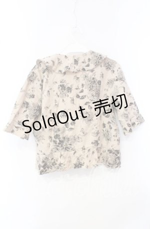 画像: 【SALE】INGEBORG / ジャガードフラワーフリルボレロ  ベージュ O-25-10-21-064-LO-TO-OW-ZT129