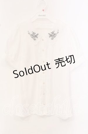 画像: 【SALE】Secret Honey / スカラップオーガンジー襟ブラウス  シロ O-25-10-21-075-CA-BL-IG-ZT180