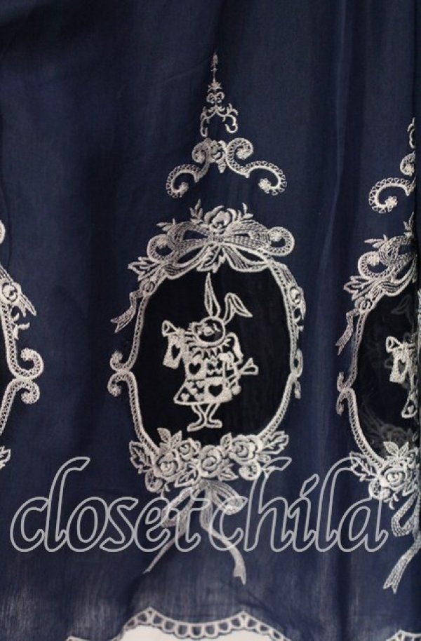 画像2: Secret Honey / うさぎ刺繍ワンピース  ネイビー O-25-10-21-078-CA-OP-IG-ZT058 (2)